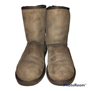 UGG Classic Short 5825 Womens Chocolate Brown Suede Fur Boots Size 9